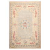 6'3'' x 8'4" Beige Hand Woven Wool Traditional Aubusson Oriental Area Rug